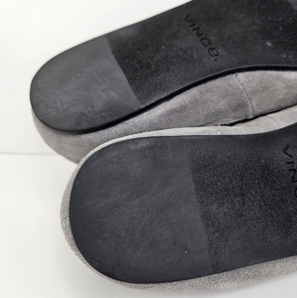 Vince Mens Harlow Heather Gray Fabric Suede Padded Loafer Slippers Sz 7.5 - Picture 9 of 11